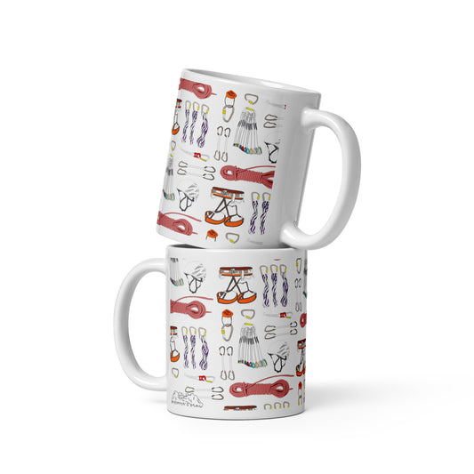 Rock Climbing Gear Ceramic Mug