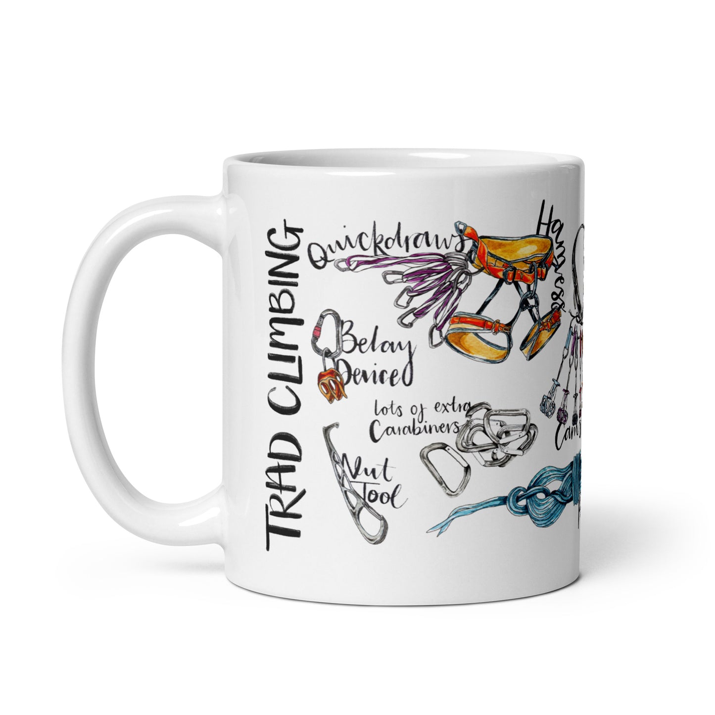 Trad Rock Climbing Ceramic Mug
