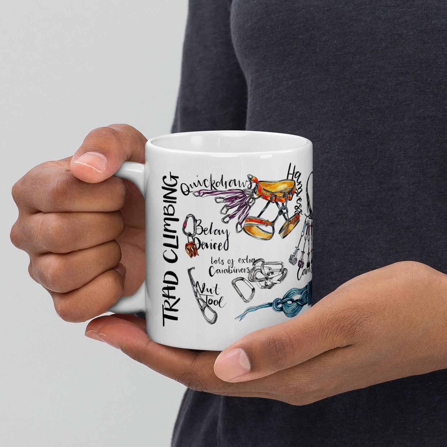 Trad Rock Climbing Ceramic Mug