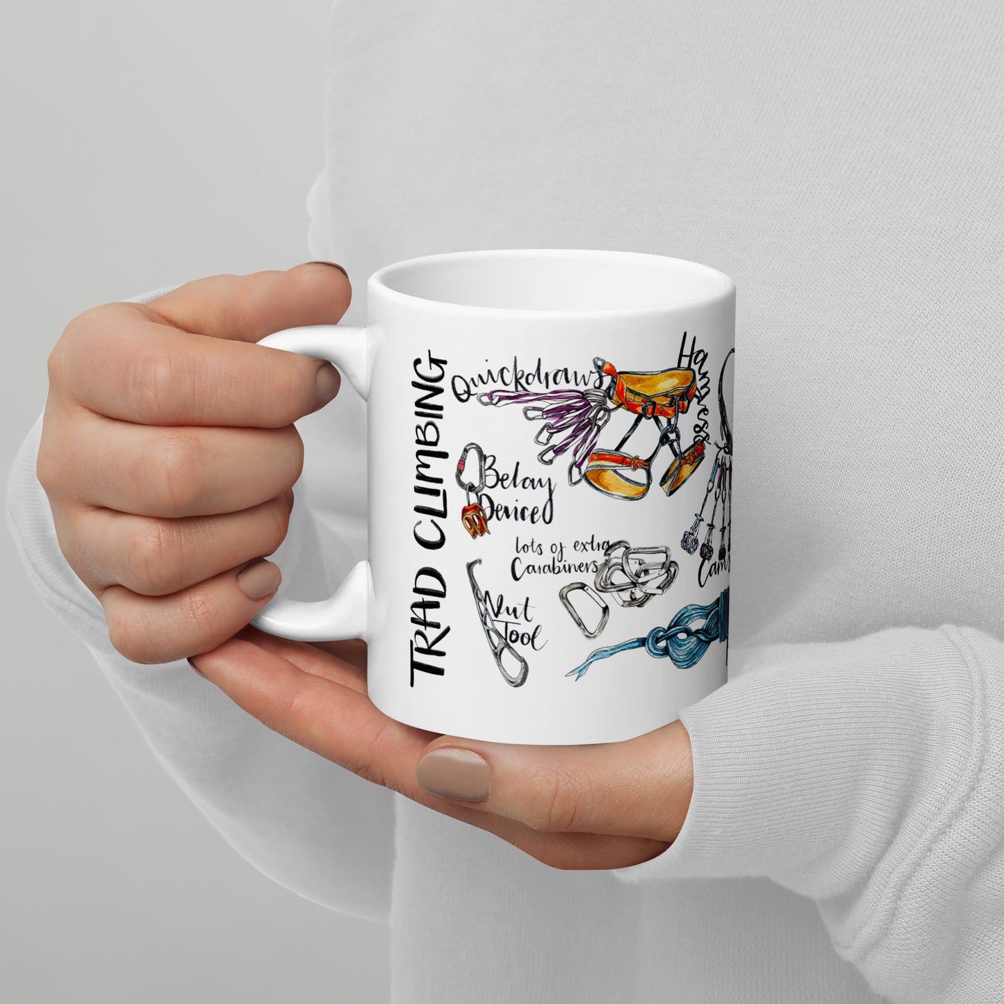 Trad Rock Climbing Ceramic Mug