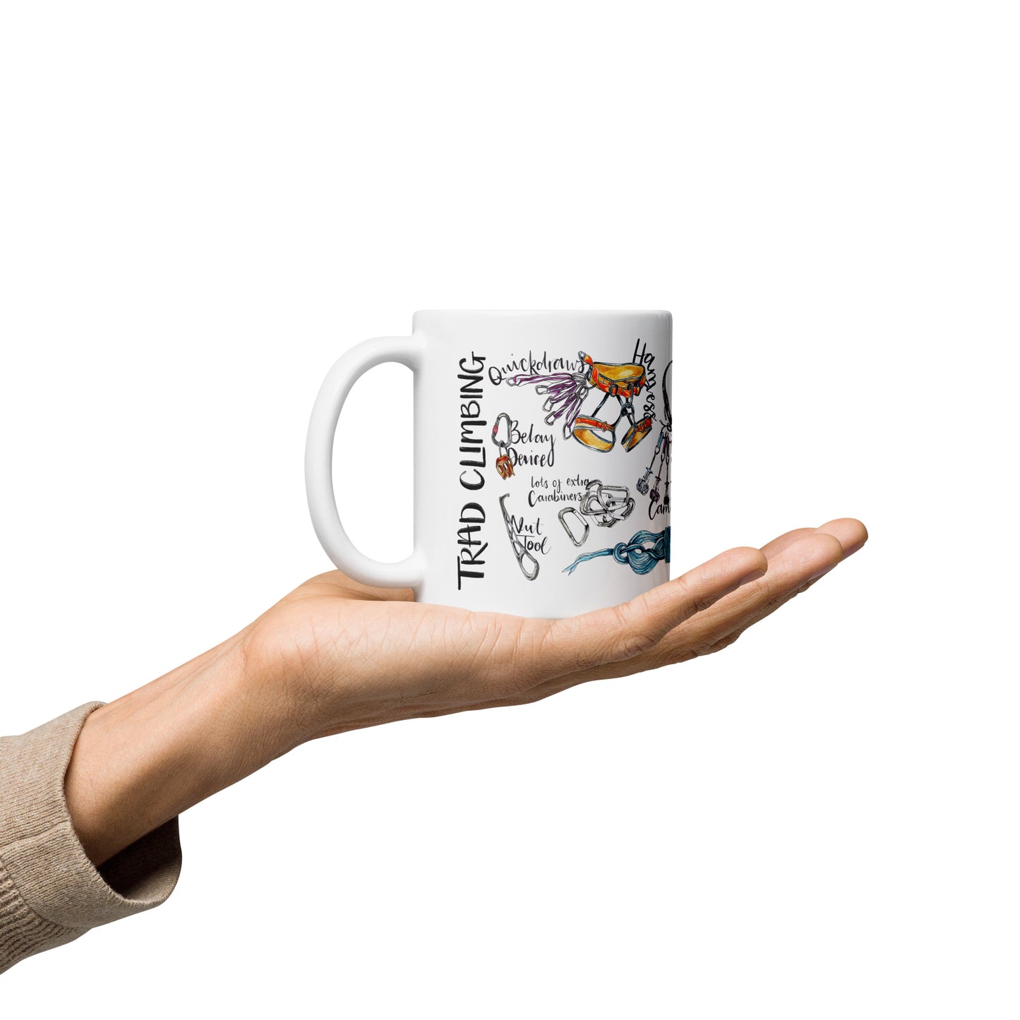Trad Rock Climbing Ceramic Mug