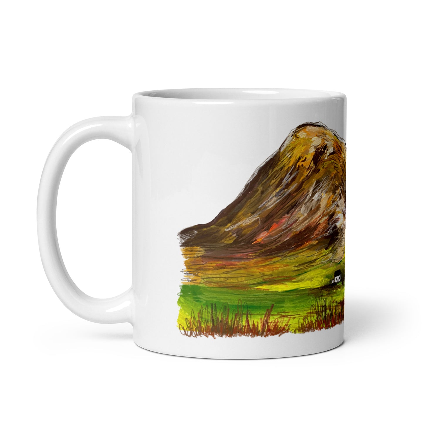 Buachaille Etive Mòr Little White House Ceramic Mug