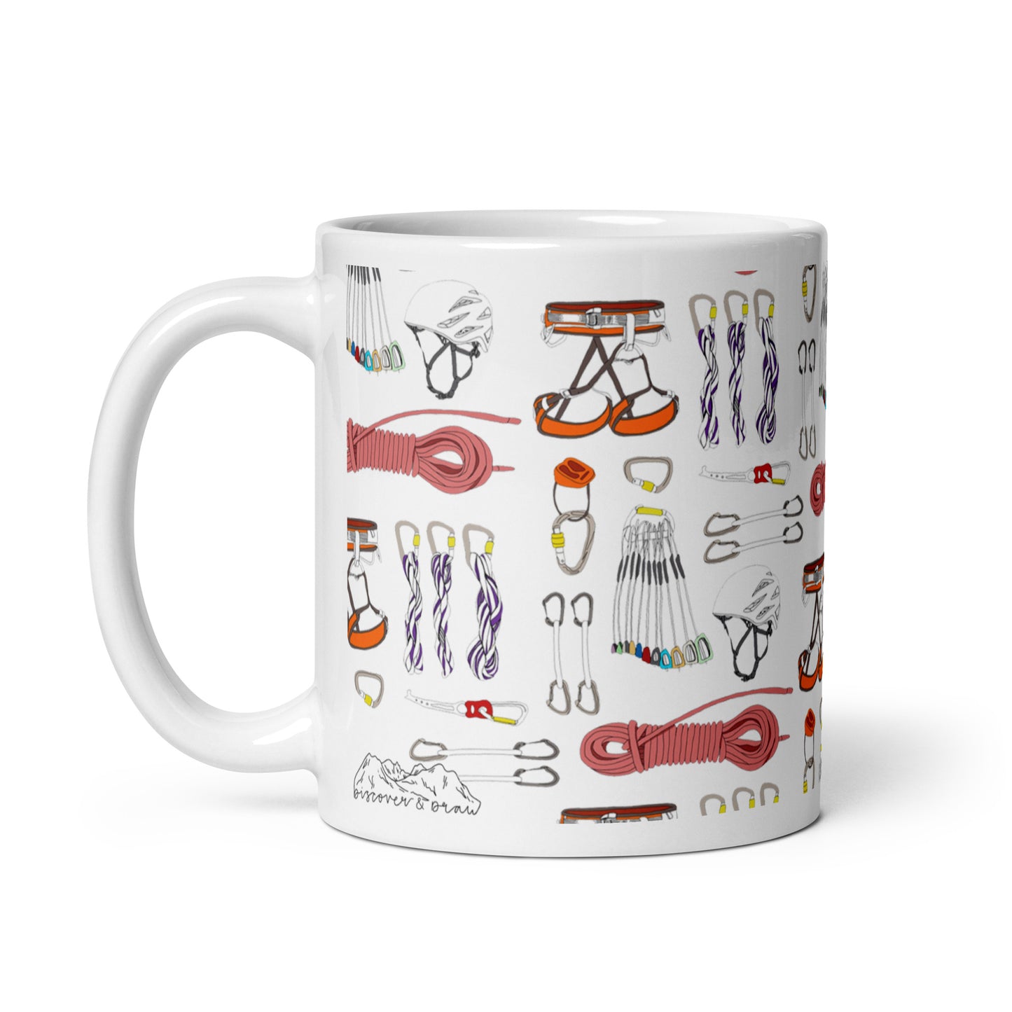 Rock Climbing Gear Ceramic Mug