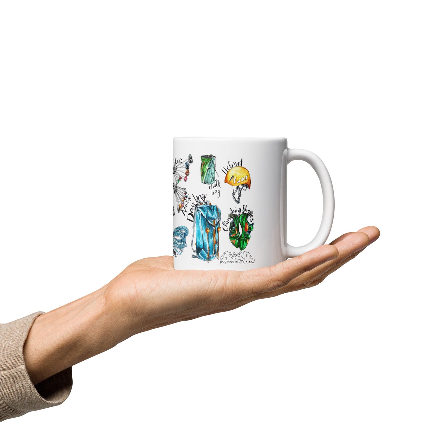 Trad Rock Climbing Ceramic Mug