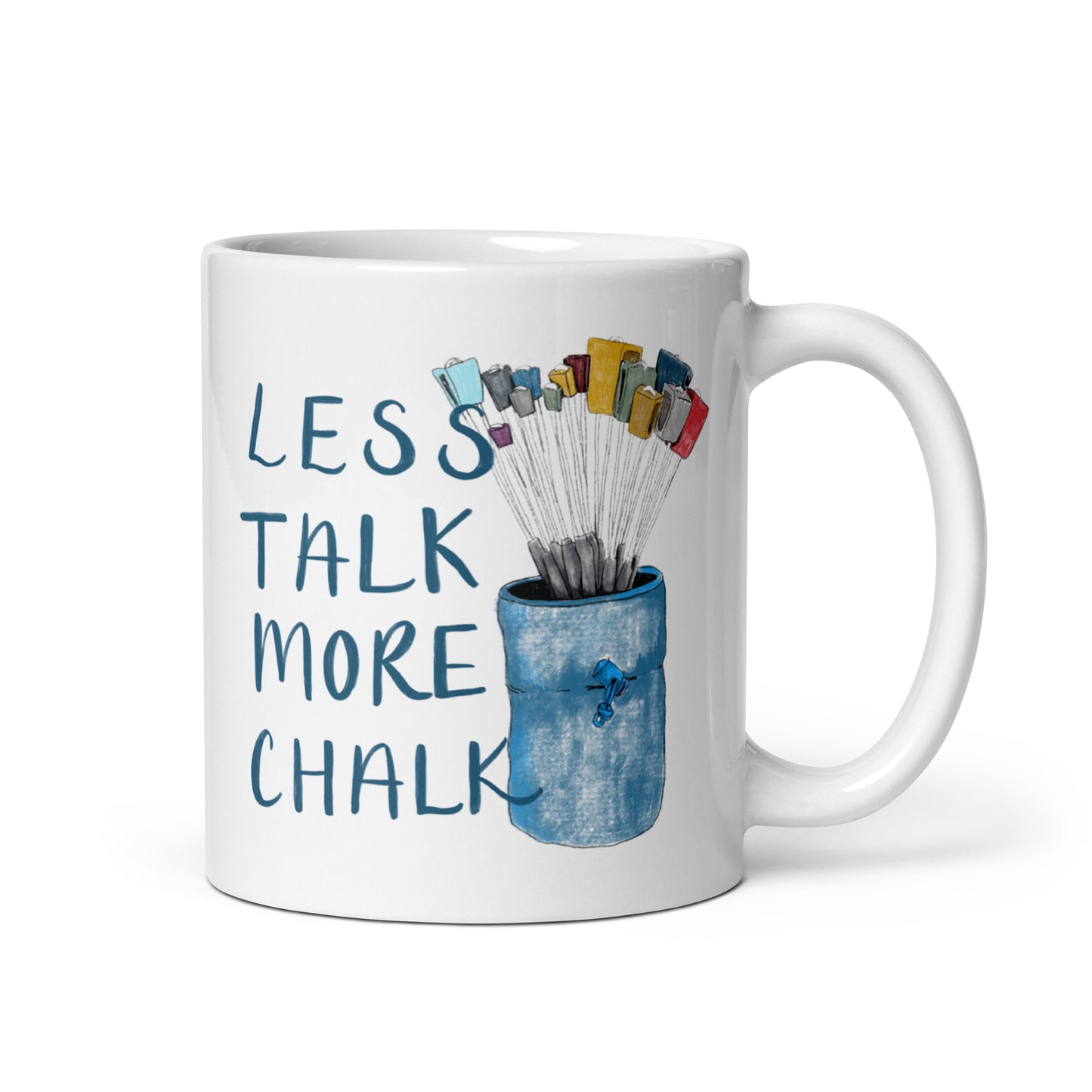 Less Talk, More Chalk Climbing Pun Ceramic Mug