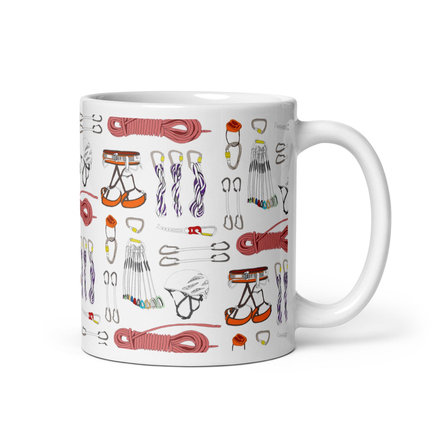 Rock Climbing Gear Ceramic Mug