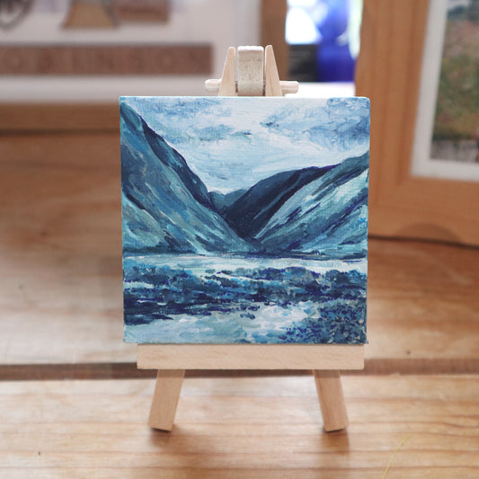 Day 03 - 7x7cm Mini Canvas - Glen Etive