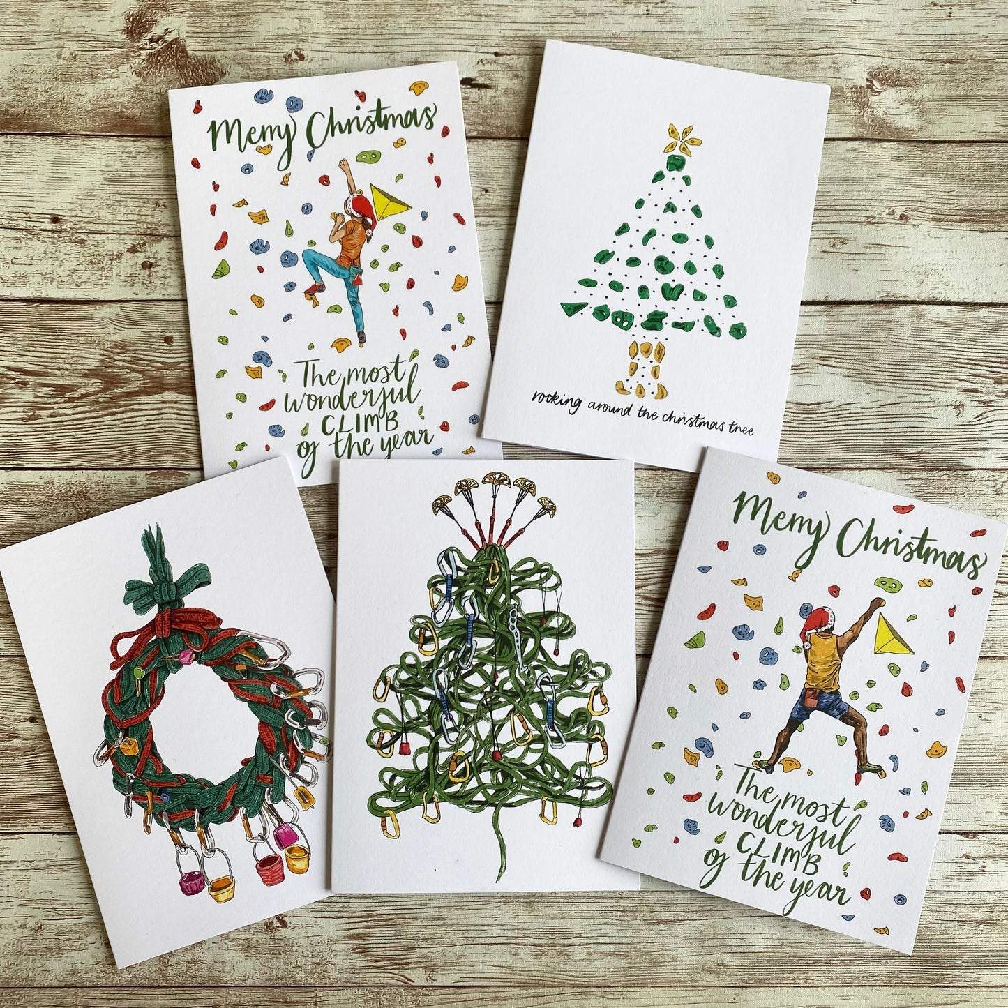 Climbing Christmas Card Set