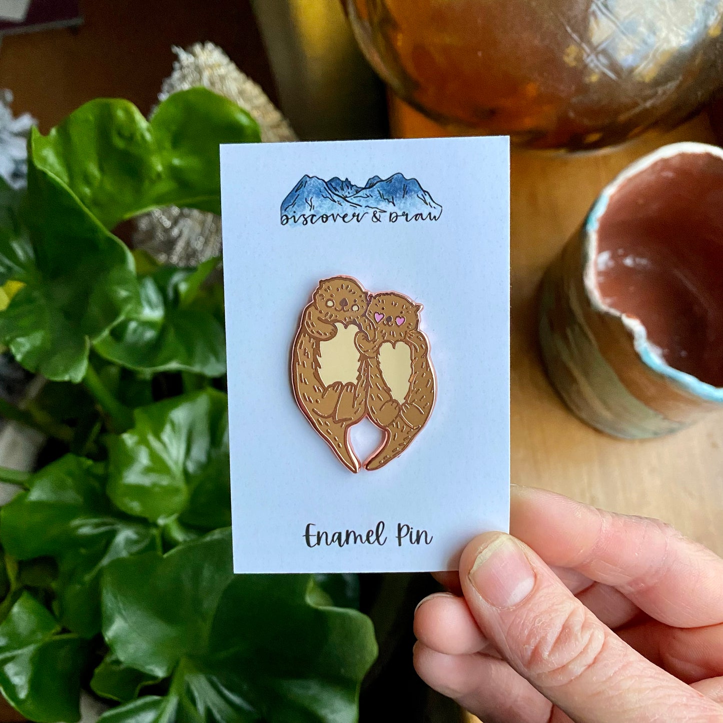 Otter Pair Enamel Pin