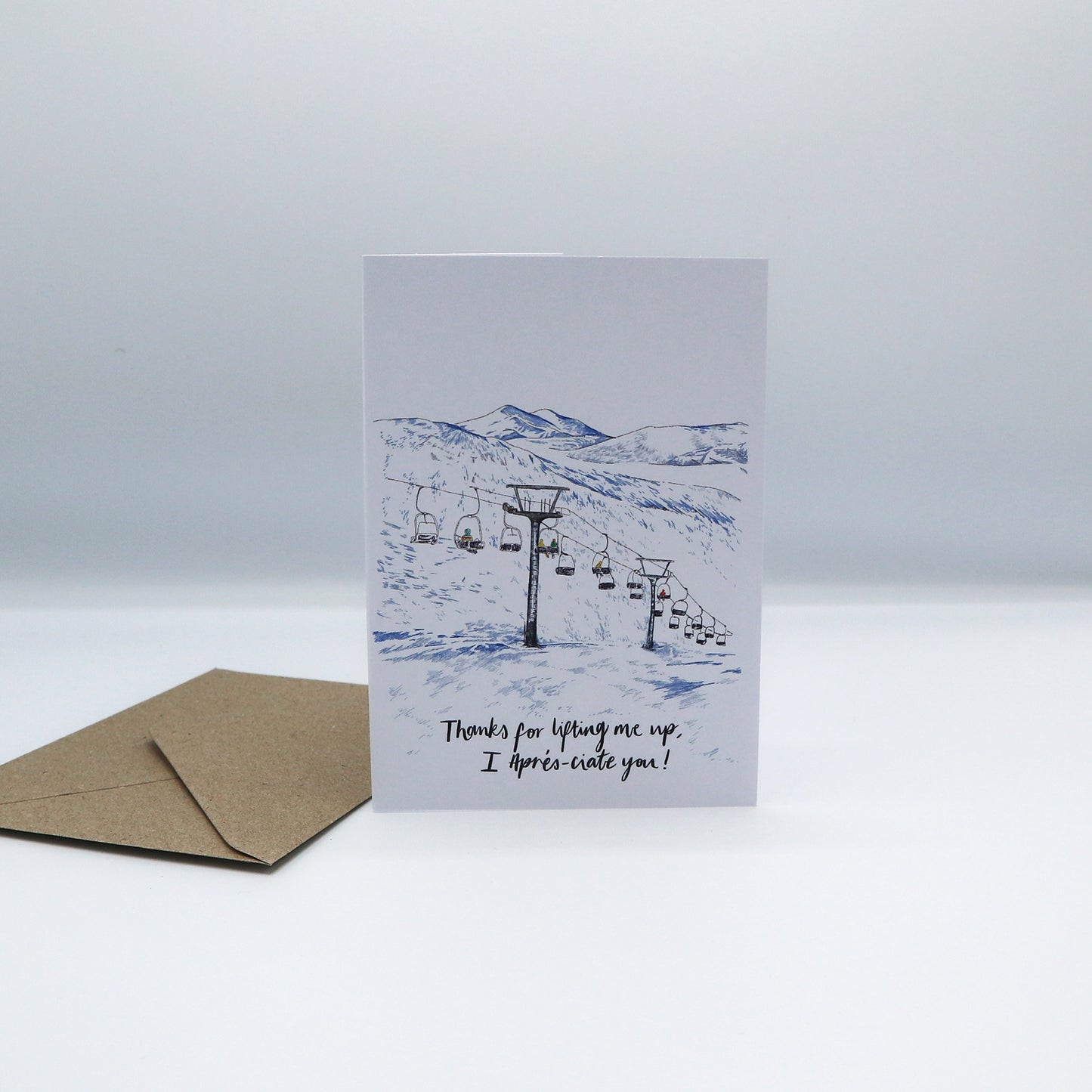 'I Après-ciate You' Skiing Greeting Card