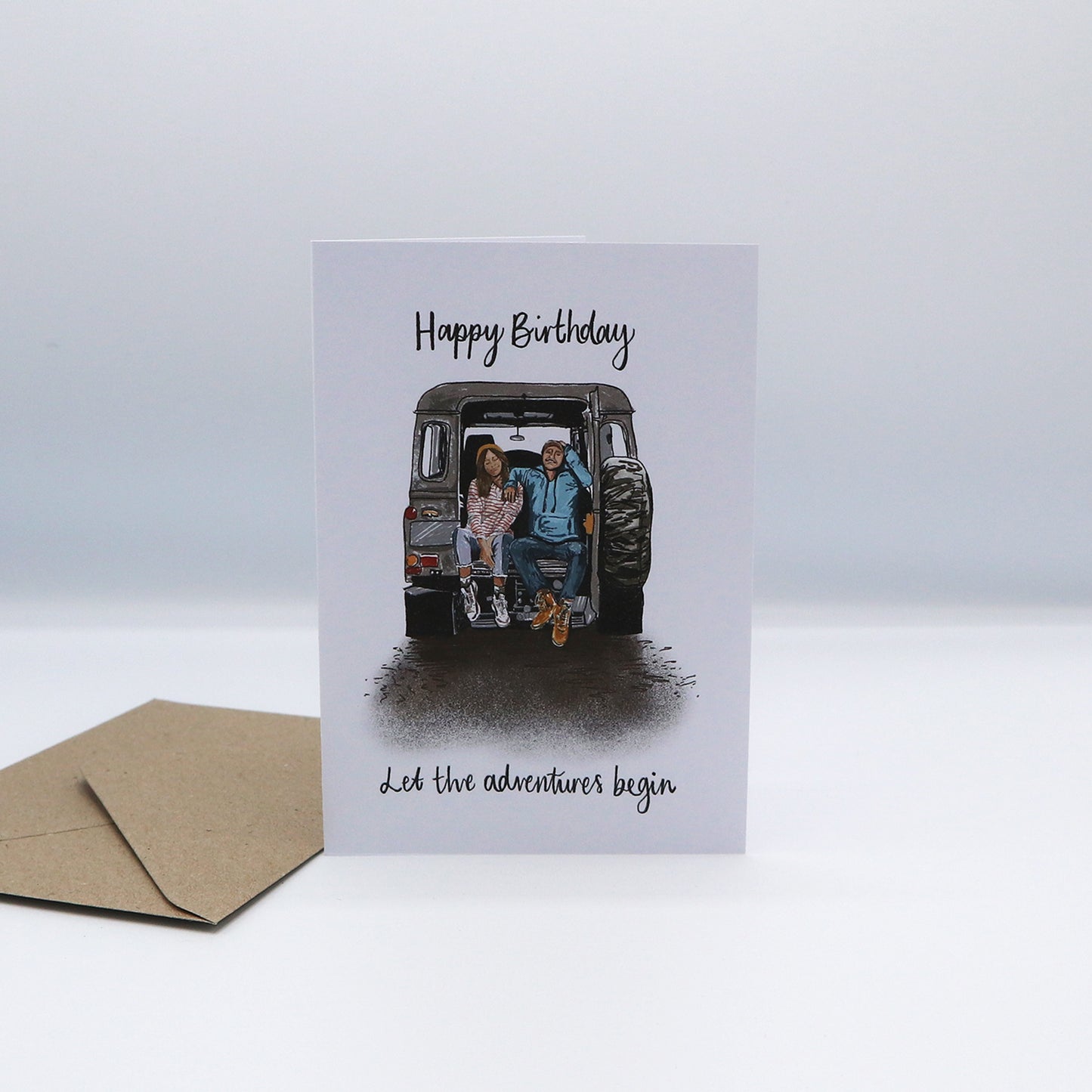 Happy Birthday Let the adventures Begin Greeting Card