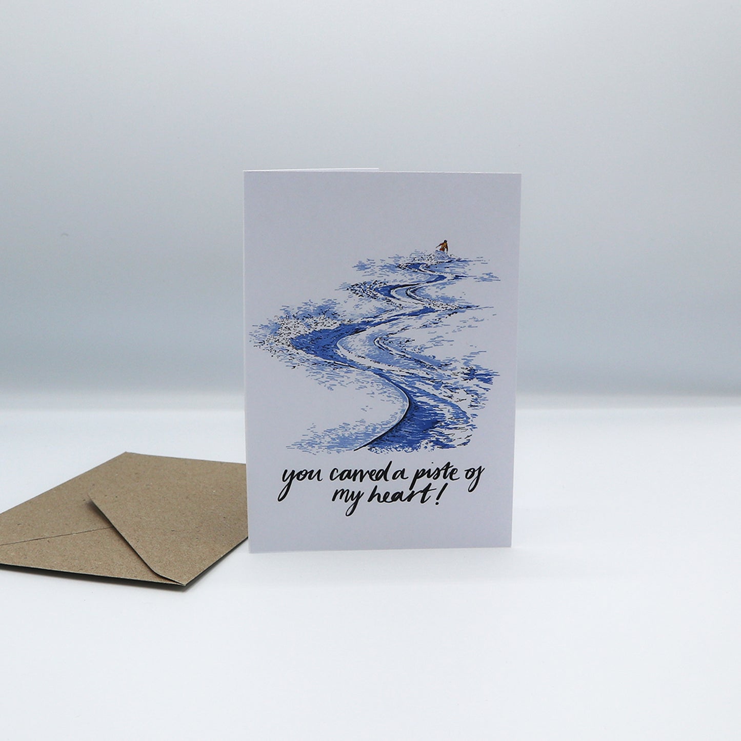 You Carved A Piste Of My Heart Greeting Card