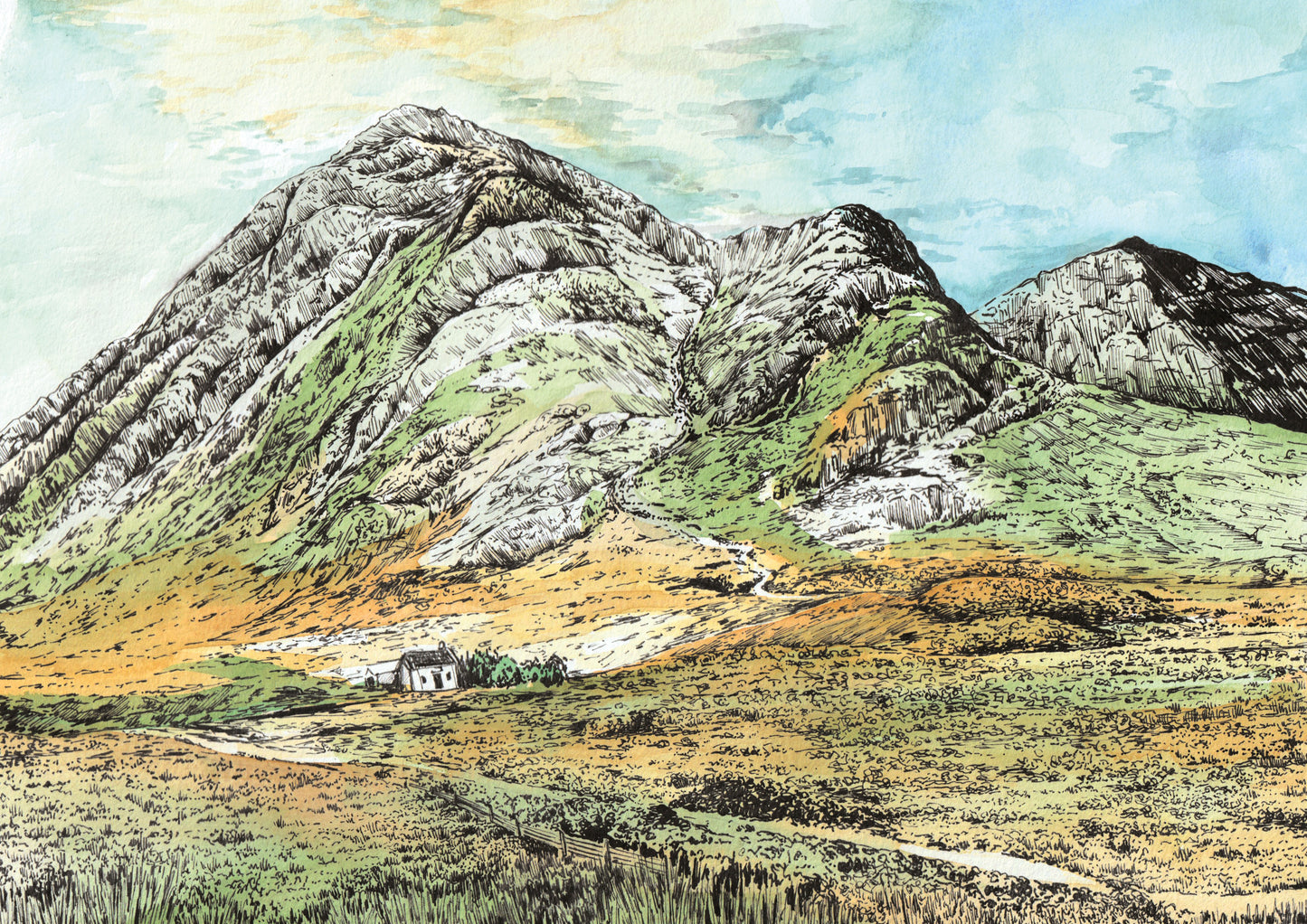 Original Buachille Etive Mòr Watercolour Painting