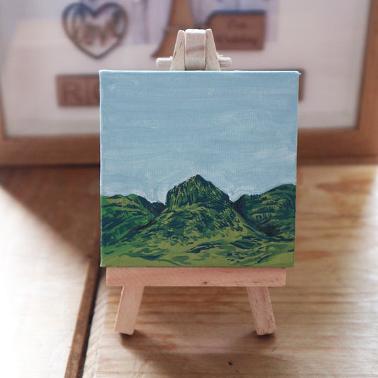 Day 30 - 7x7cm Mini Canvas - Three Sisters of Glencoe