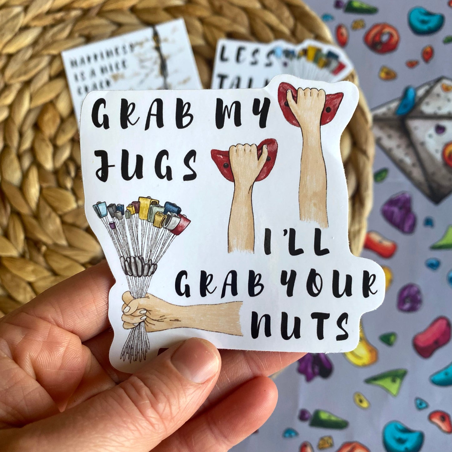 Climbing Pun Sticker Set