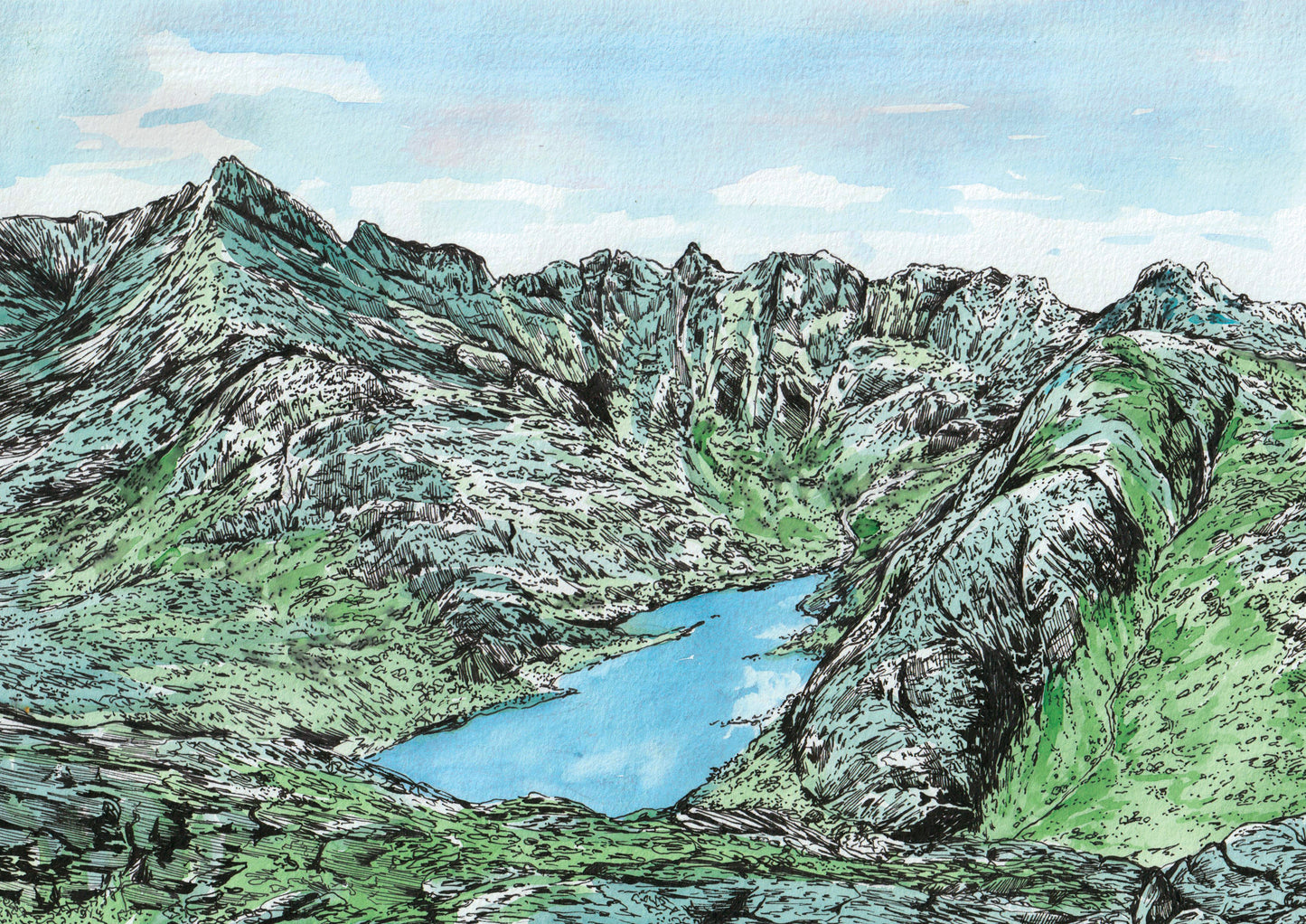 Original Sgùrr Na Stri Watercolour Painting