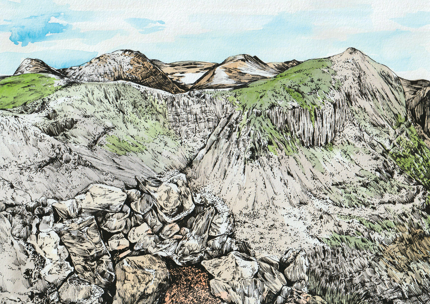 Original Ruadh-Stac Mor Watercolour Painting