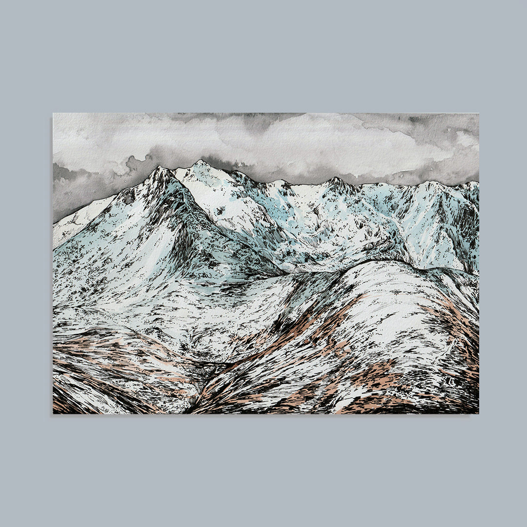 The Saddle, Forcan Ridge and Sgùrr na Sgine Art Print