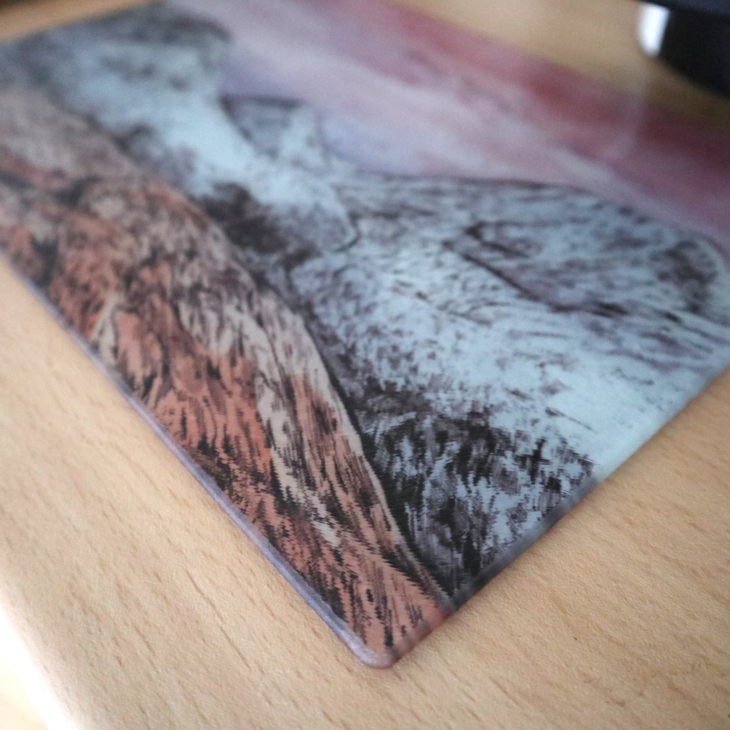 Glass Chopping Board Wintery Mamores