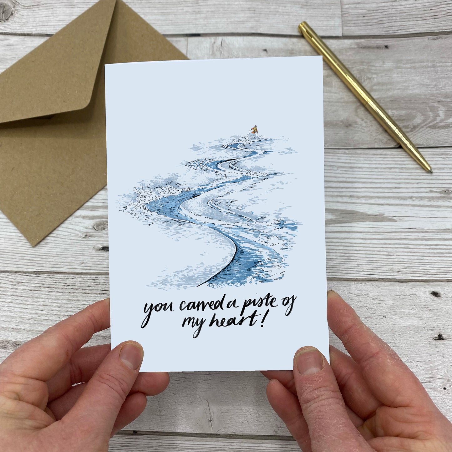 You Carved A Piste Of My Heart Greeting Card