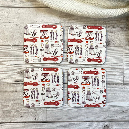 Rock Climbing Pattern Coaster Set