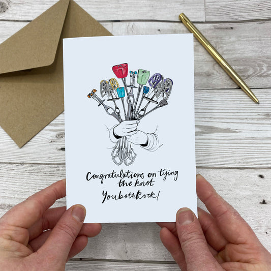 Rock Climbing Wedding Greeting Card