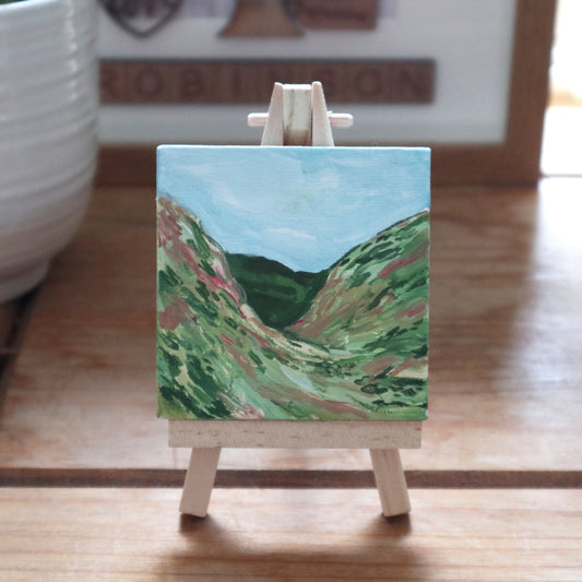 Day 16 - 7x7cm Mini Canvas -  Glencoe Spring is coming