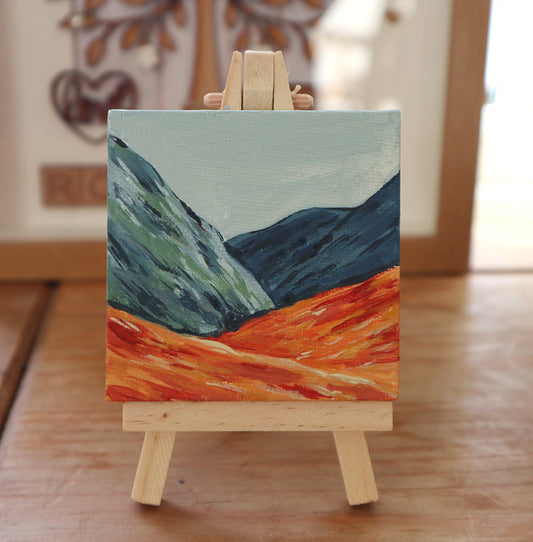 Day 32 - 7x7cm Mini Canvas - Autumn Glencoe