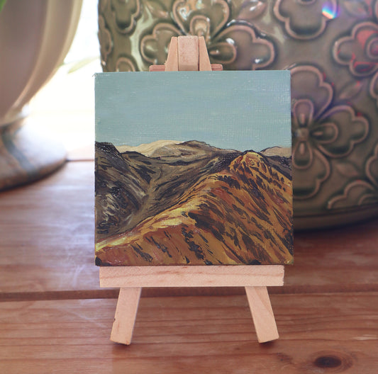 Day 34 - 7x7cm Mini Canvas - South Glenshiel Ridge