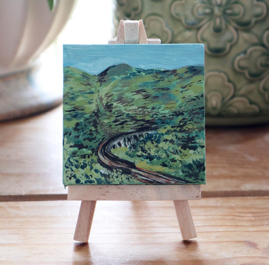 Day 35 - 7x7cm Mini Canvas - Glen Finnan Viaduct