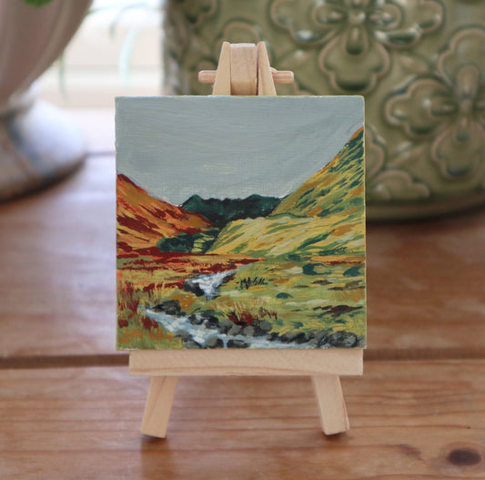 Day 38 - 7x7cm Mini Canvas - St Sunday Crag, Lake District