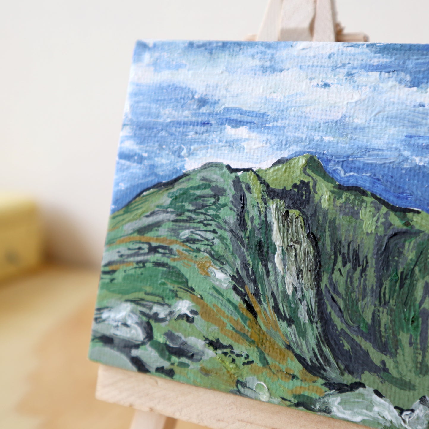 Day 40 - 7x7cm Mini Canvas - Ladhar Bheinn, Knoydart