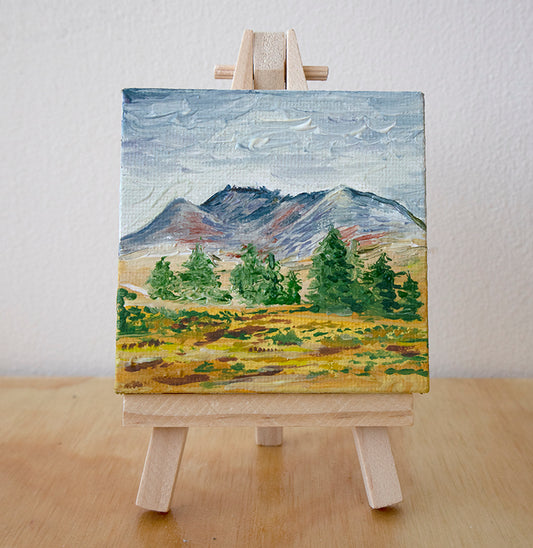 Day 42 - 7x7cm Mini Canvas - Beinn Eighe