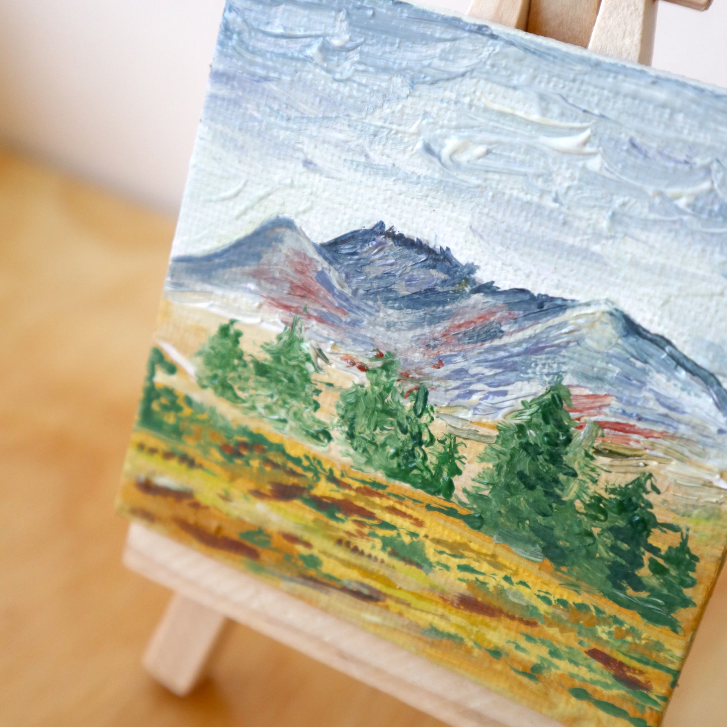 Day 42 - 7x7cm Mini Canvas - Beinn Eighe