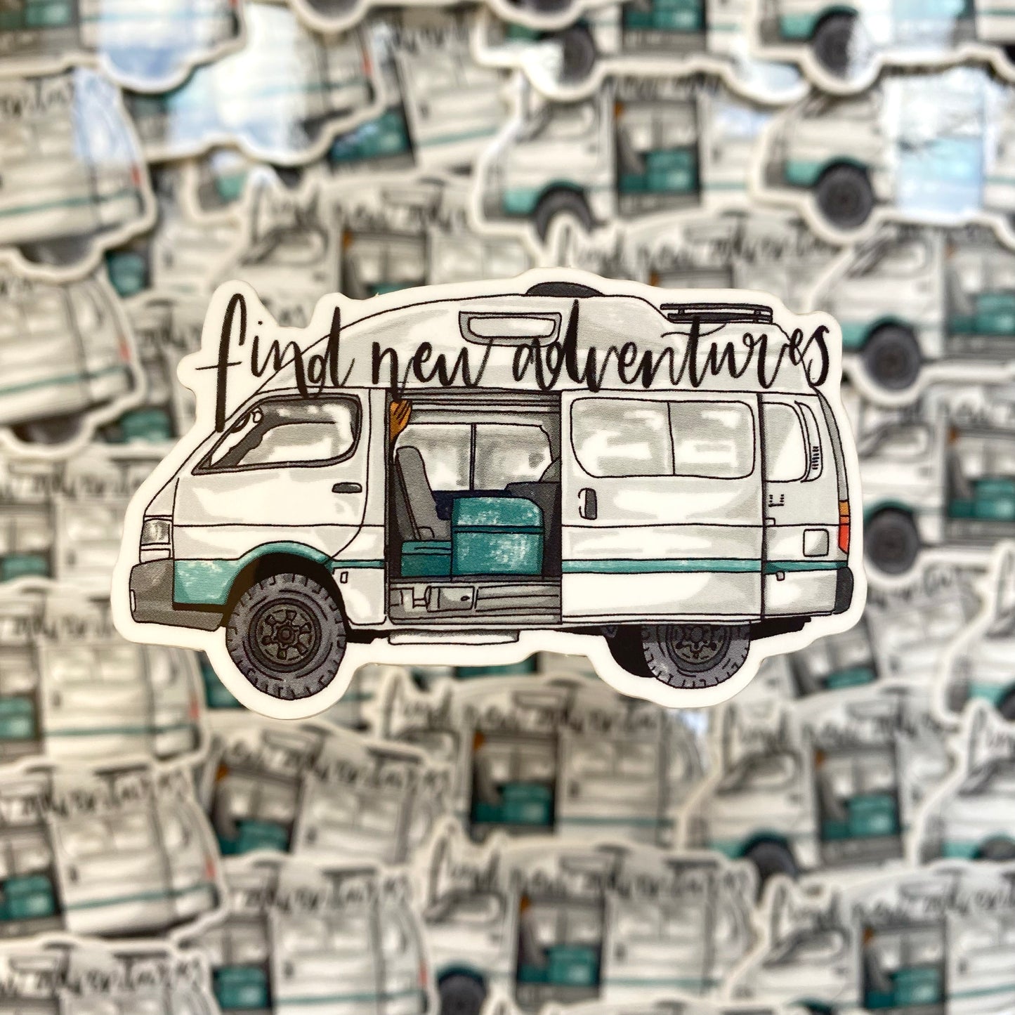 Find New Adventures Vinyl Sticker