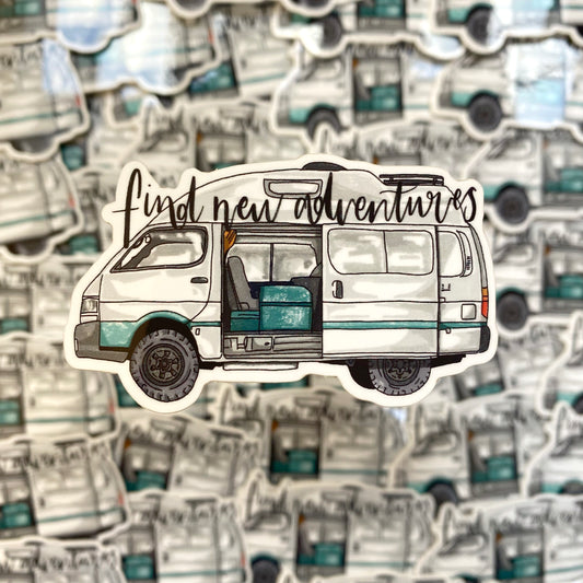 Find New Adventures Vinyl Sticker