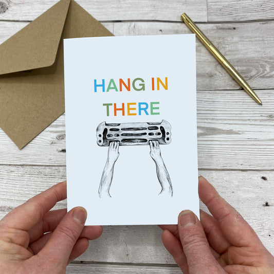 Hang In There Climbing Card