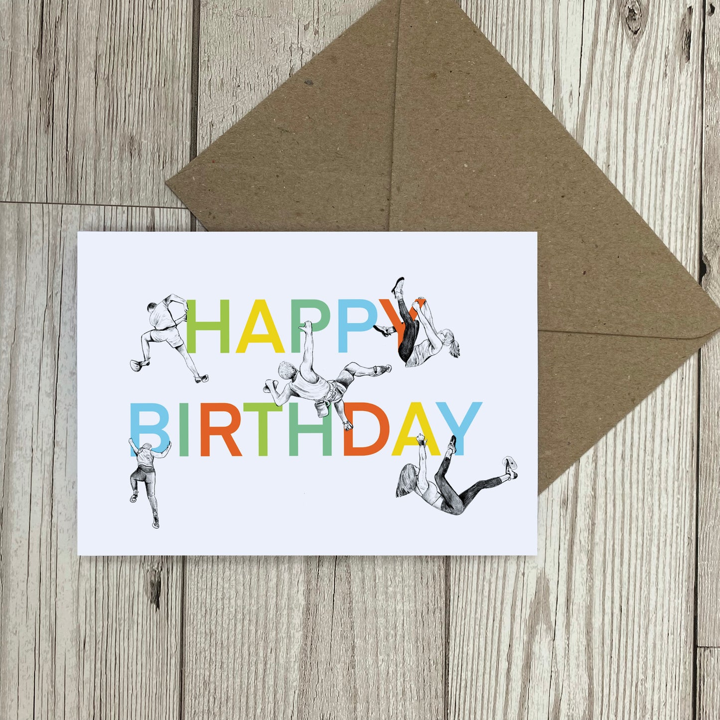 Rock Climbing Birthday Card