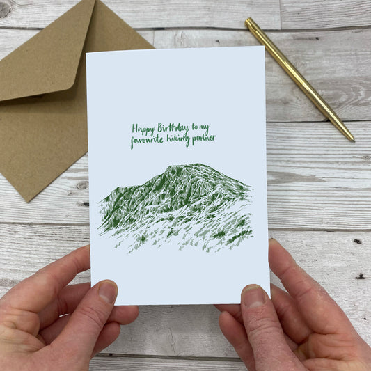 'Happy Birthday To My Favourite Hiking Partner' Greeting Card