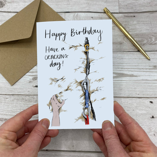 'Happy Birthday, Have a Cracking Day' Climbing Greeting Card