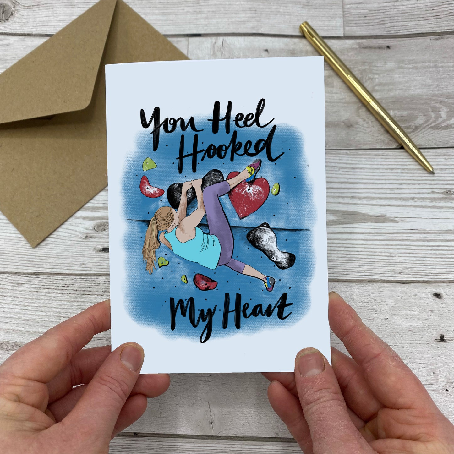 You Heel Hooked My Heart Climbing Greeting Card