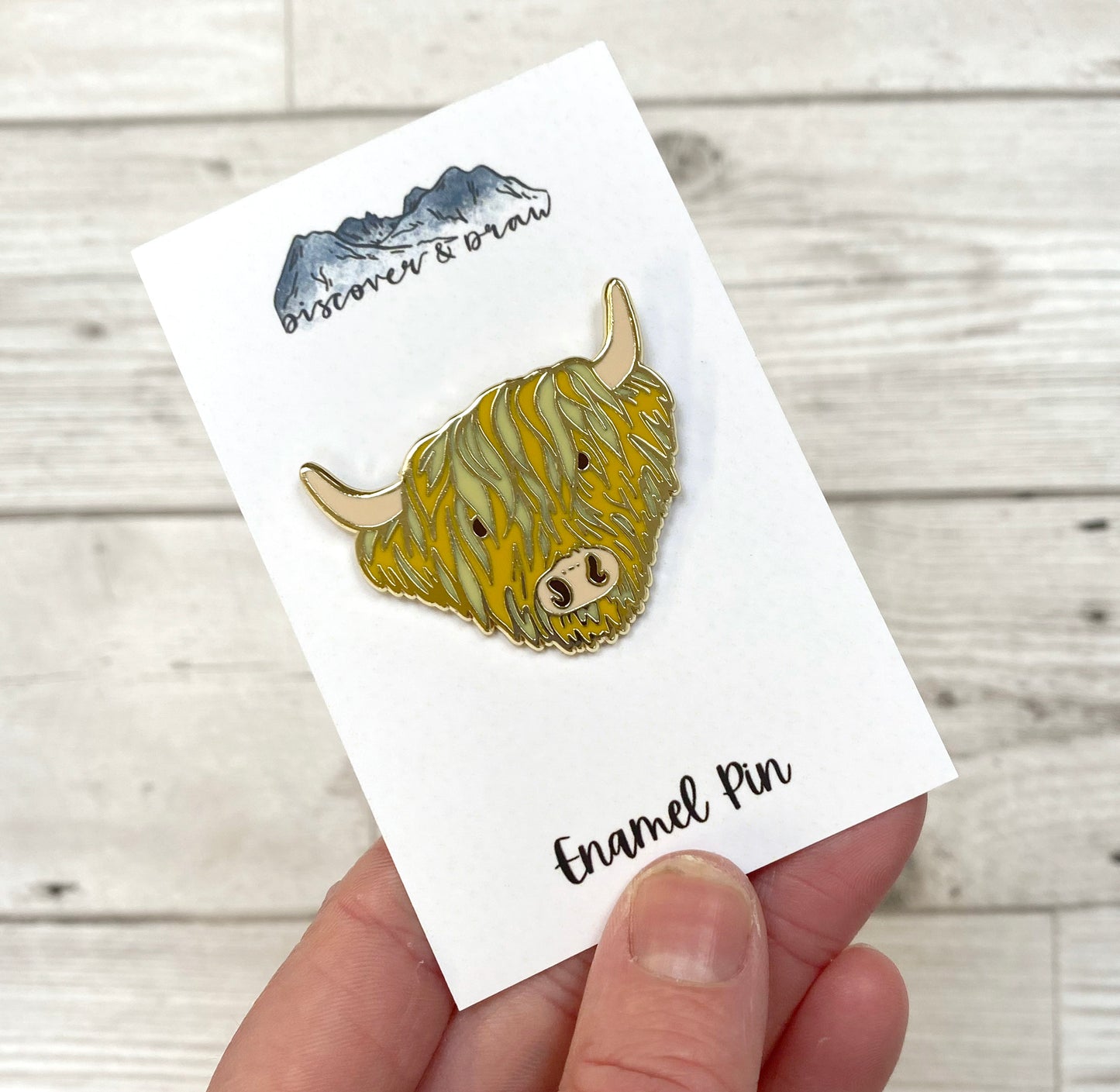 Highland Cow Enamel Pin