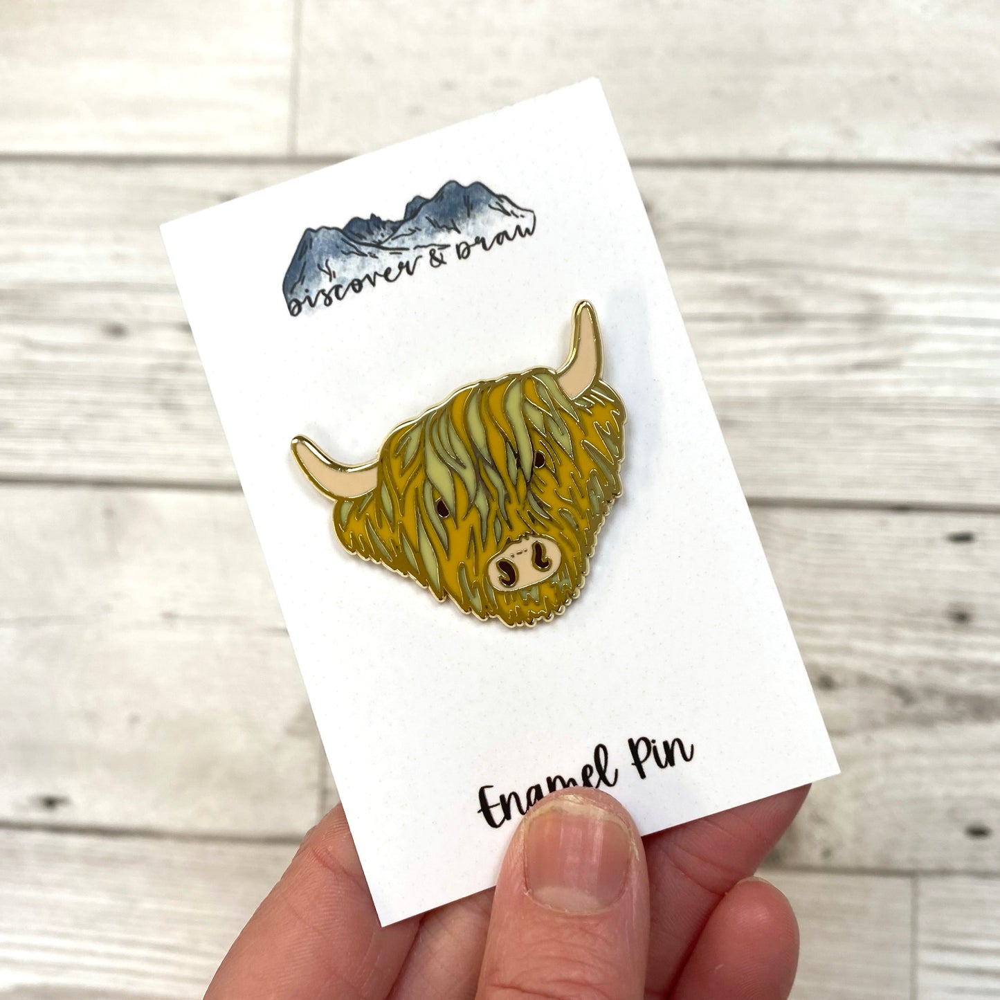 Highland Cow Enamel Pin