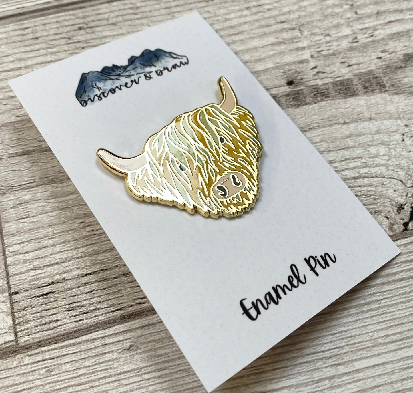 Highland Cow Enamel Pin