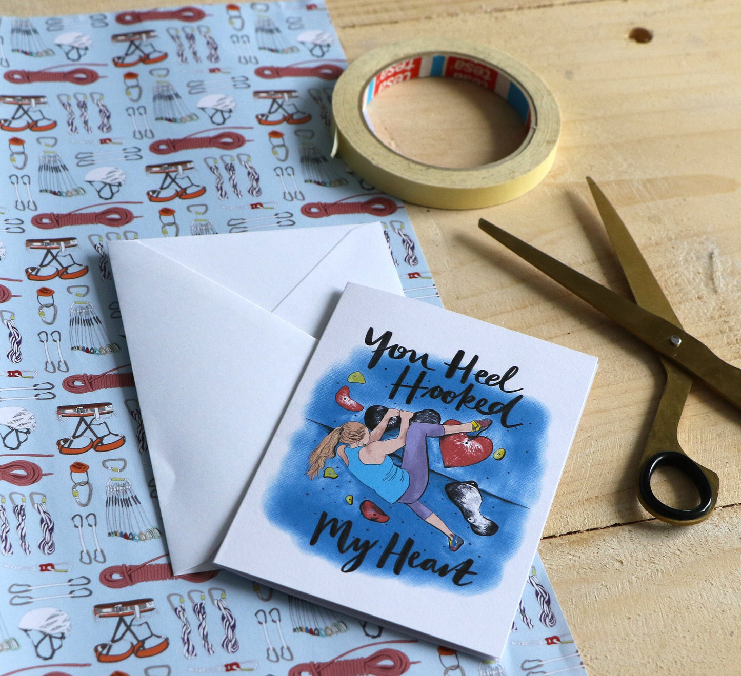 You Heel Hooked My Heart Climbing Greeting Card