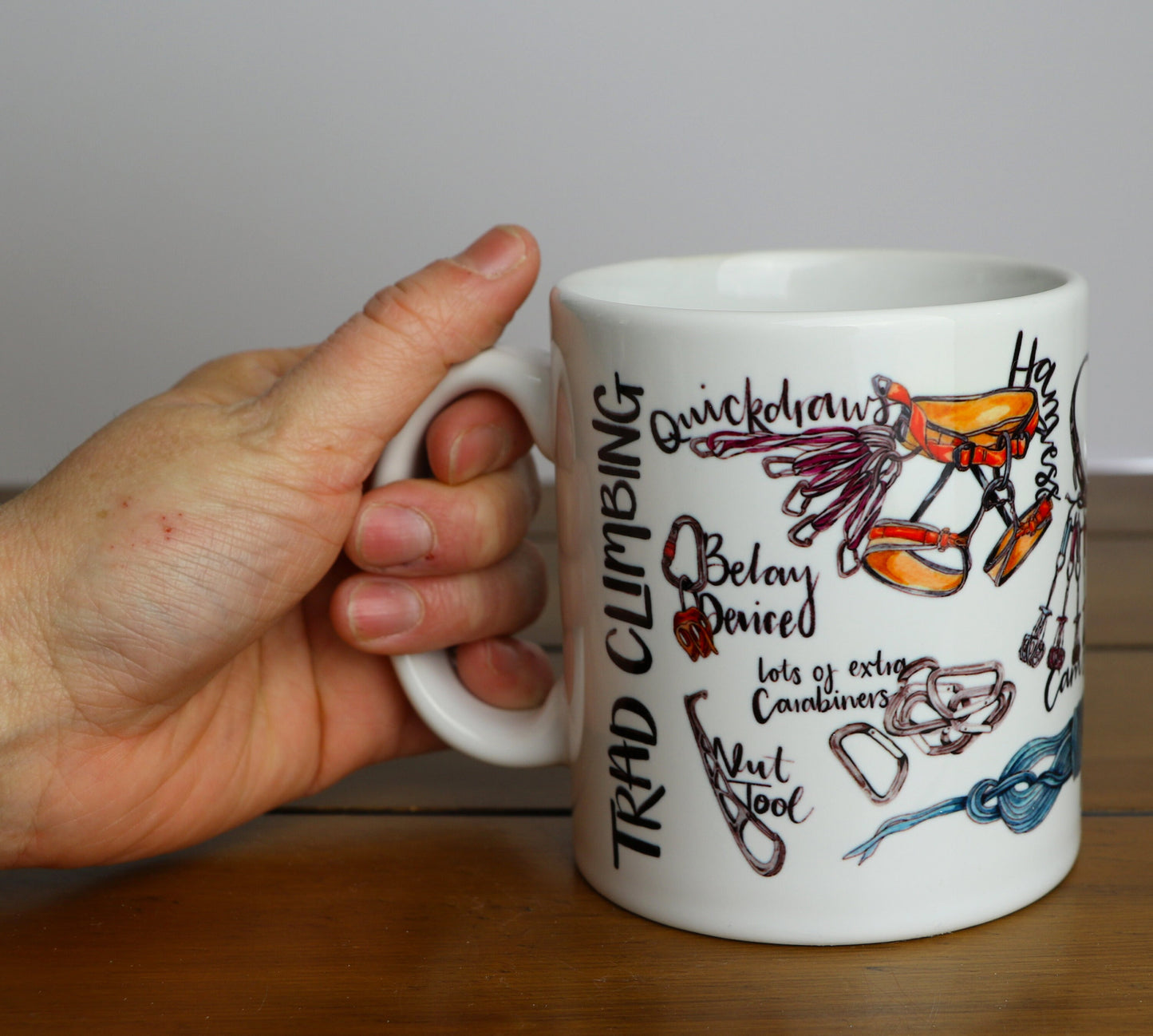 Trad Rock Climbing Ceramic Mug