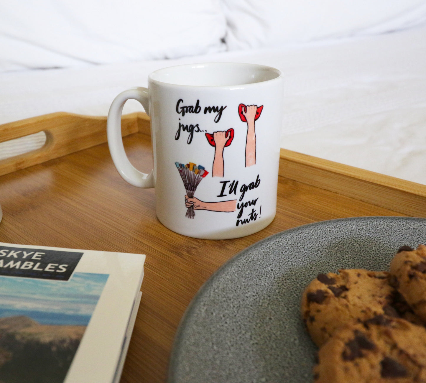 Grab My Jugs, I'll Grab Your Nuts Climbing Pun Ceramic Mug