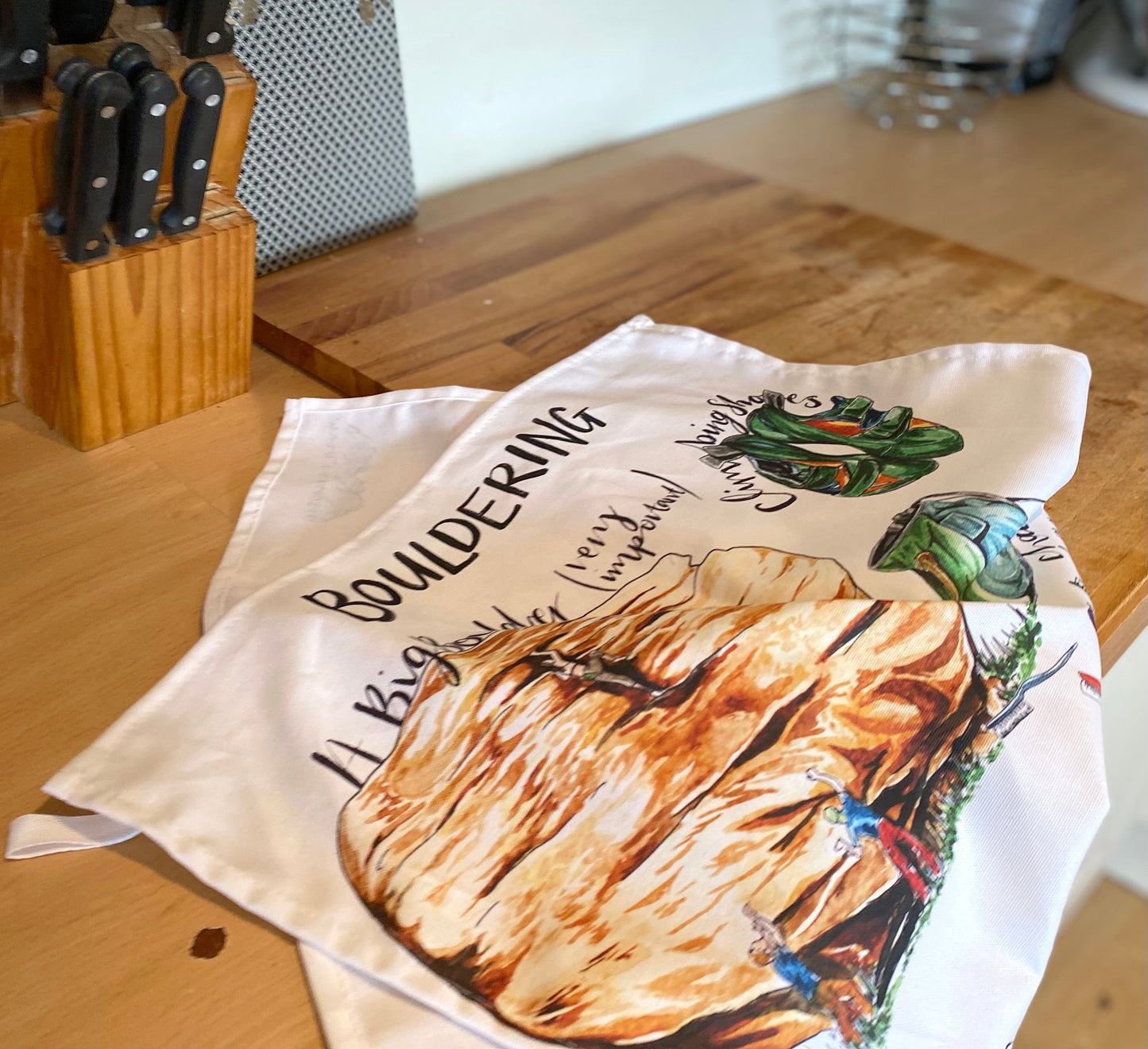 Bouldering Tea Towel