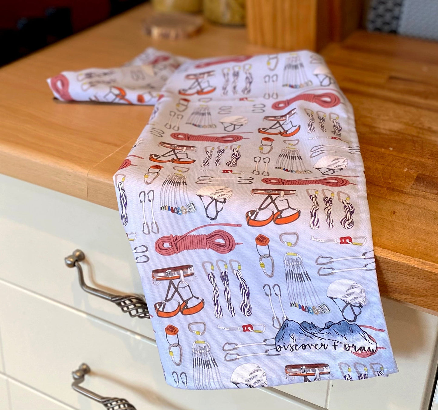 Rock Climbing Tea towel