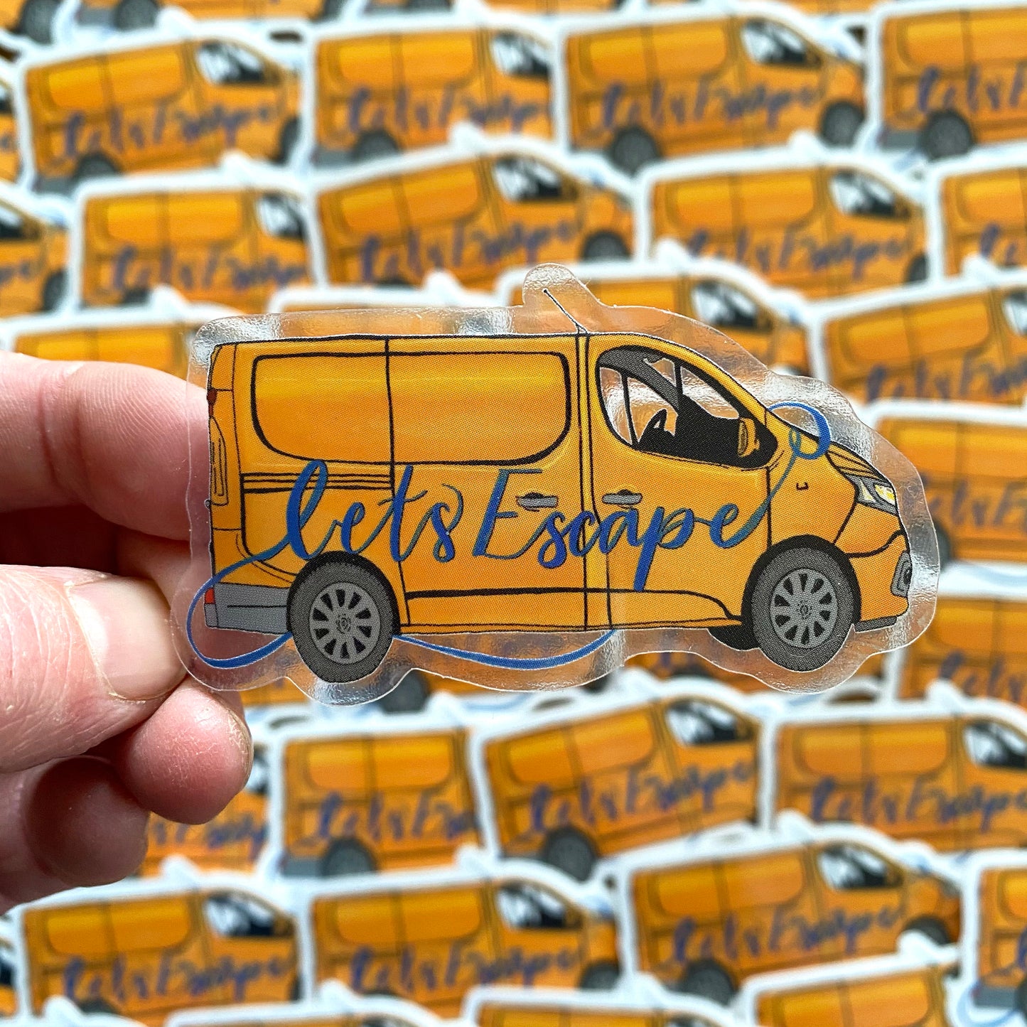 Lets Escape Van Life Vinyl Transparent Sticker